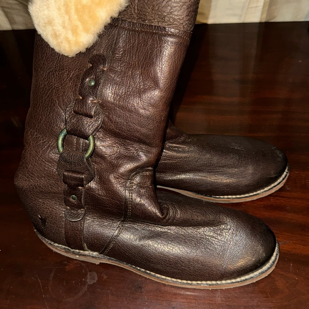 Frye Sleathering Winter Boot, Leather, Brown, Straps, Size 6